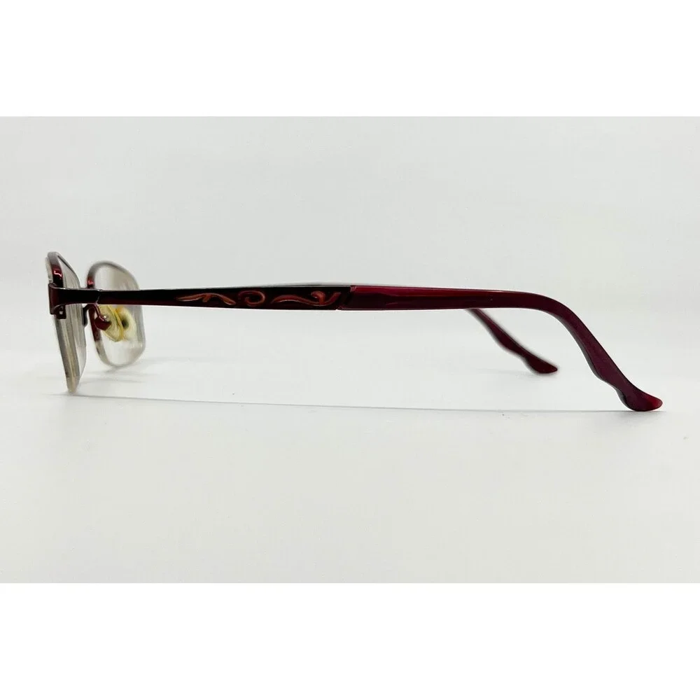 Oscar de la Renta Eyeglasses Womens Burgundy OSL707 Semi-Rimless 50-17-130